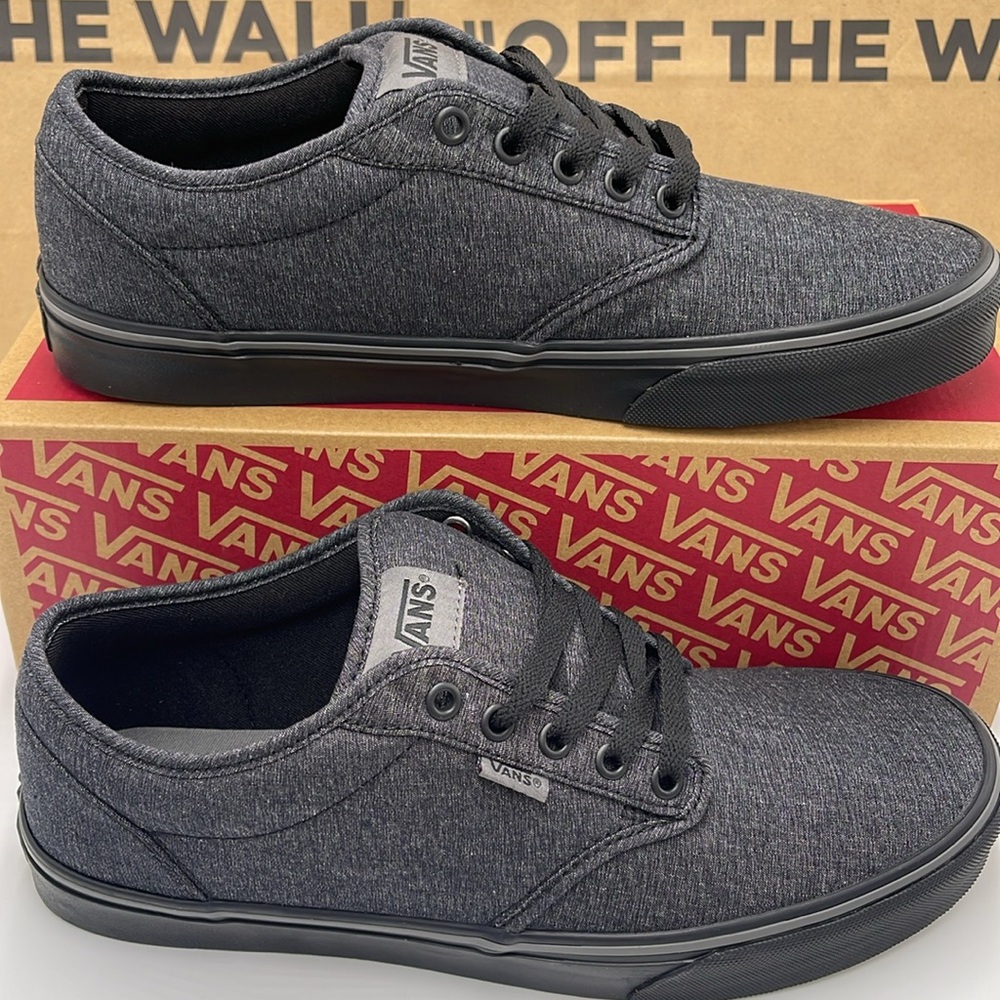 Vans Men’s Low-Top Sneakers Canvas Upper Atwood
(Varsity Textile) Black/Pewter - Picture 3 of 16